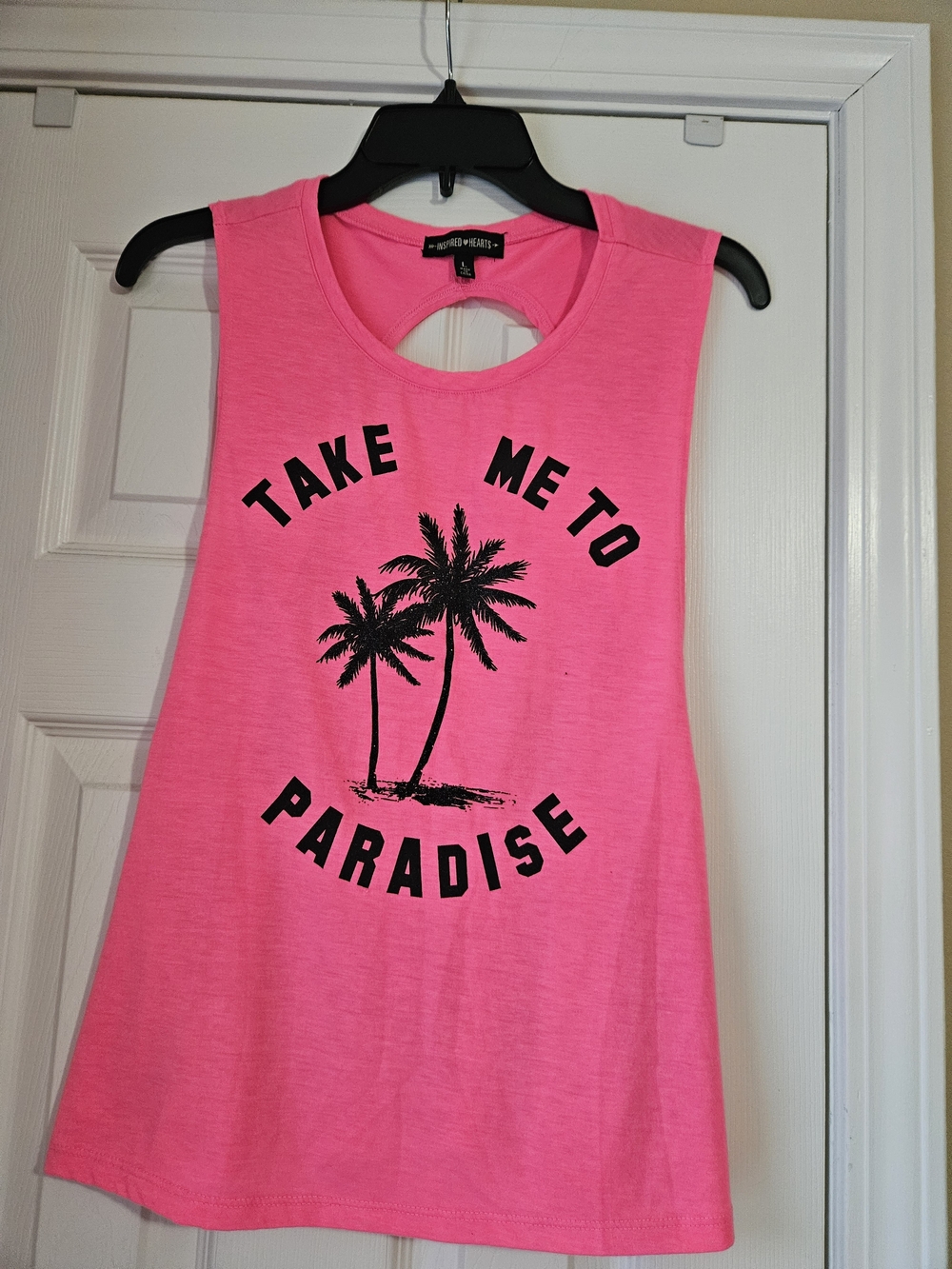 Take Me To Paradise Pink Graphic Tank Top